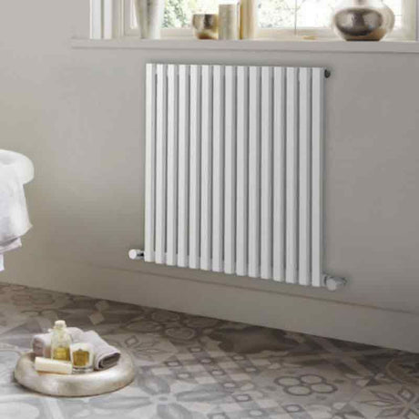 Towelrads Oxfordshire Horizontal Straight Hot Water Radiator 600mm High x 990mm Wide - White - 120935
