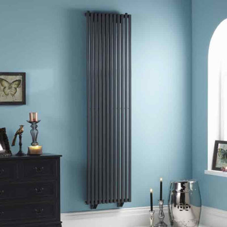 Towelrads Oxfordshire Vertical Straight Hot Water Radiator 1800mm High x 465mm Wide - White - 120938