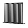 Towelrads Oxfordshire Horizontal Straight Hot Water Radiator 600mm High x 990mm Wide - Gun Metal - 120941
