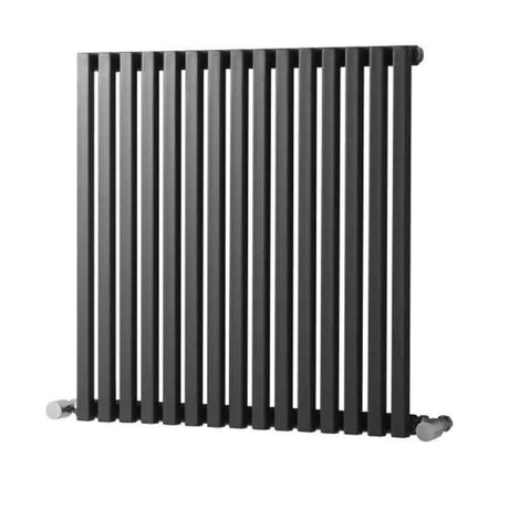 Towelrads Oxfordshire Horizontal Straight Hot Water Radiator 600mm High x 990mm Wide - Gun Metal - 120941