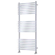 Towelrads Oxfordshire Straight Heated Towel Rail 1186mm High x 500mm Wide - Chrome - 120952