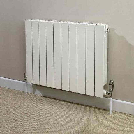 Towelrads Hanworth Horizontal Flat Panel Radiator 10 Sections 690mm High x 828mm Wide - White - 128085