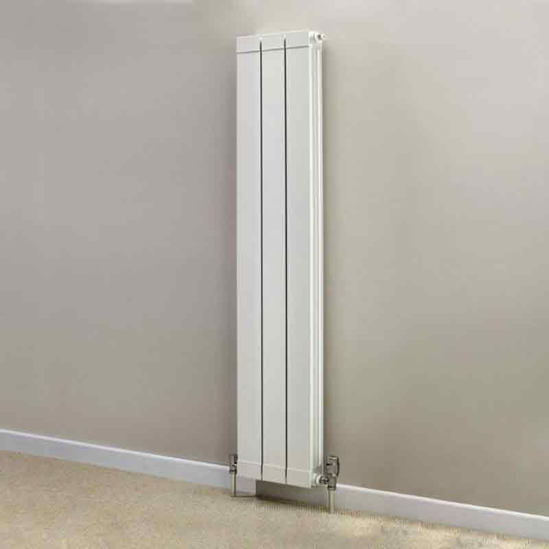 Towelrads Hanworth 3 Sections Vertical Flat Panel Radiator 1846mm High  x 268mm Wide- White - 128092