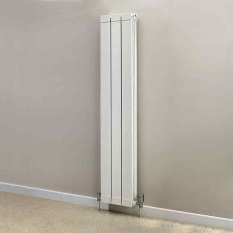 Towelrads Hanworth 3 Sections Vertical Flat Panel Radiator 1846mm High  x 268mm Wide- White - 128092
