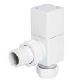 Towelrads Square Angled Manual Radiator Valve - White - 129010