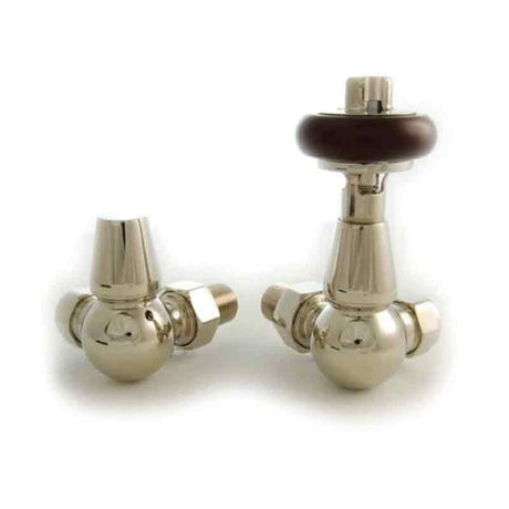 Towelrads Corner Manual Valve & Lockshield - Polished Nickel - 129048