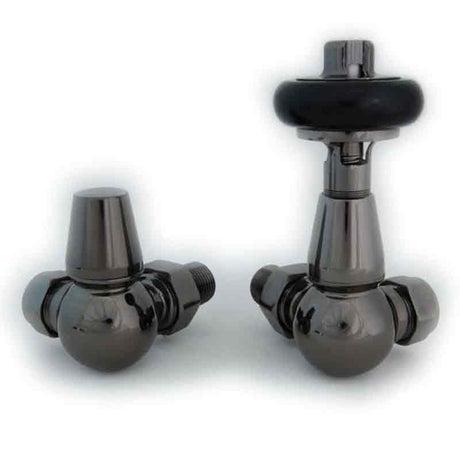 Towelrads Corner Manual Valve & Lockshield - Black Nickel - 129052