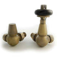 Towelrads Corner Manual Valve & Lockshield - Old English Brass - 129054