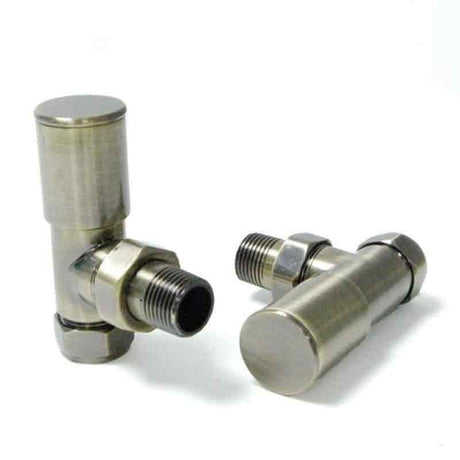 Towelrads Angled Manual Valve & Lockshield - Antique Brass - 129145