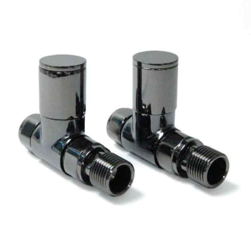 Towelrads Straight Manual Valve & Lockshield - Black Nickel - 129149