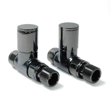 Towelrads Straight Manual Valve & Lockshield - Black Nickel - 129149