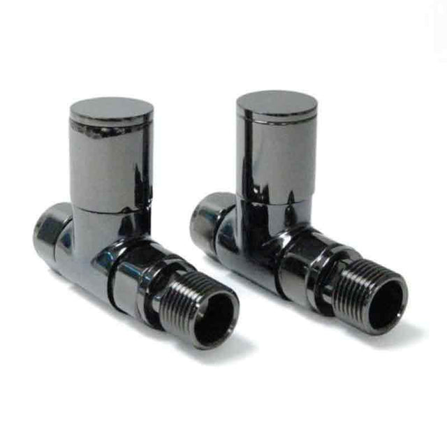 Towelrads Straight Manual Valve & Lockshield - Black Nickel - 129149