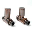 Towelrads Straight Manual Valve & Lockshield - Antique Copper - 129151