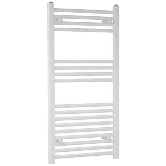 Towelrads Independent Straight Heated Towel Rail 1000mm x 400mm Wide - White - 130002