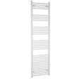 Towelrads Independent Straight Heated Towel Rail 1800mm High x 400mm Wide - White - 130006