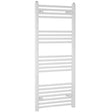 Towelrads Independent Straight Heated Towel Rail 1200mm High x 500mm Wide - White - 130009