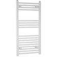 Towelrads Independent Straight Heated Towel Rail 1000mm High x 600mm Wide - White - 130014