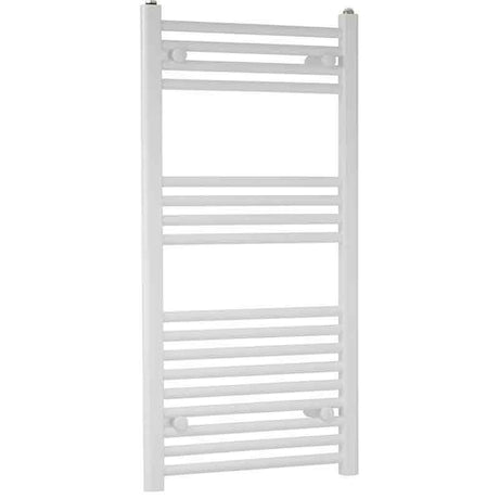 Towelrads Independent Straight Heated Towel Rail 1000mm High x 600mm Wide - White - 130014