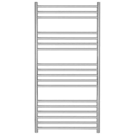 Towelrads Eversley Straight Heated Towel Rail 1200mm High x 400mm Wide - Polished Stainless Steel - 136028