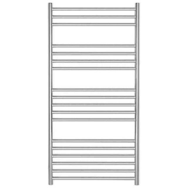 Towelrads Eversley Straight Heated Towel Rail 1200mm High x 400mm Wide - Polished Stainless Steel - 136028