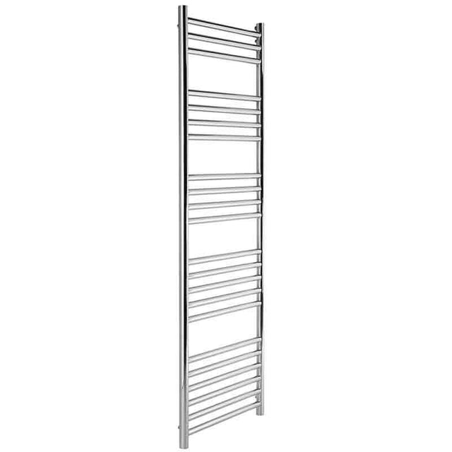 Towelrads Eversley Straight Heated Towel Rail 1500mm High x 500mm Wide - Polished Stainless Steel - 136033