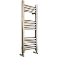 Towelrads Eton Straight Heated Towel Rail 800mm High x 300mm Wide - Brushed Aluminium - 136050