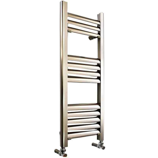 Towelrads Eton Straight Heated Towel Rail 800mm High x 300mm Wide - Brushed Aluminium - 136050