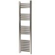 Towelrads Eton Straight Heated Towel Rail 1200mm High x 300mm Wide - Brushed Aluminium - 136052