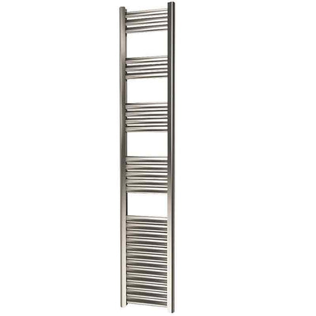 Towelrads Eton Straight Heated Towel Rail 1600mm High x 300mm Wide - Brushed Aluminium - 136054