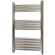 Towelrads Eton Straight Heated Towel Rail 800mm High x 500mm Wide - Brushed Aluminium - 136056