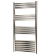Towelrads Eton Straight Heated Towel Rail 1000mm High x 500mm Wide - Brushed Aluminium - 136057
