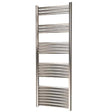 Towelrads Eton Straight Heated Towel Rail1400mm High x 500mm Wide - Brushed Aluminium - 136059