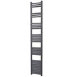 Towelrads Eton Straight Heated Towel Rail - Anthracite - 1800mm High x 300mm Wide - 136065