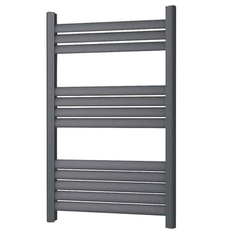 Towelrads Eton Straight Heated Towel Rail 800mm High x 500mm Wide - Anthracite - - 136066