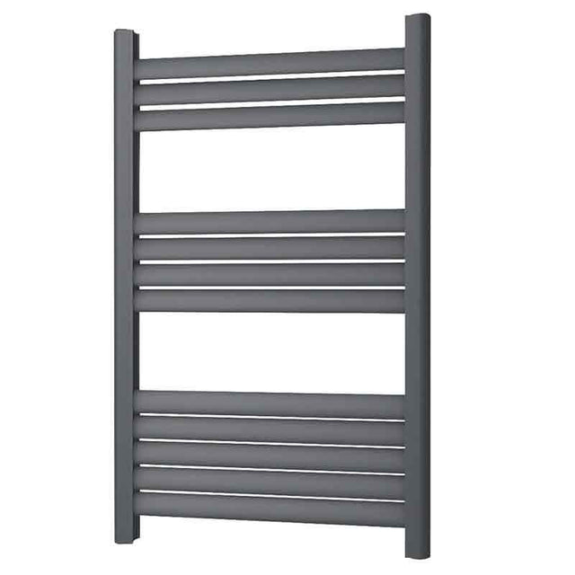Towelrads Eton Straight Heated Towel Rail 800mm High x 500mm Wide - Anthracite - - 136066