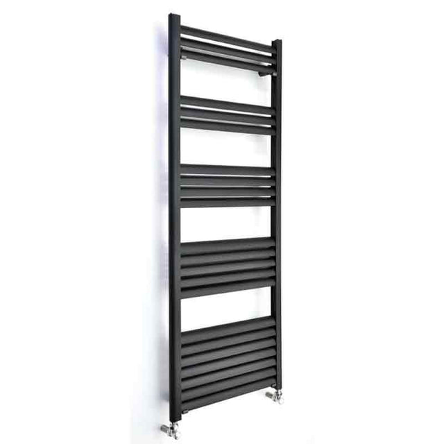 Towelrads Eton Straight Heated Towel Rail 1400mm High x 500mm Wide - Anthracite - 136069