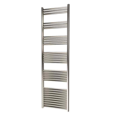 Towelrads Eton Straight Heated Towel Rail 1800mm High x 500mm Wide - Brushed Aluminium - 136078