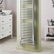Towelrads Pisa Curved Heated Towel Rail 800mm High x 500mm Wide - Chrome - 140042