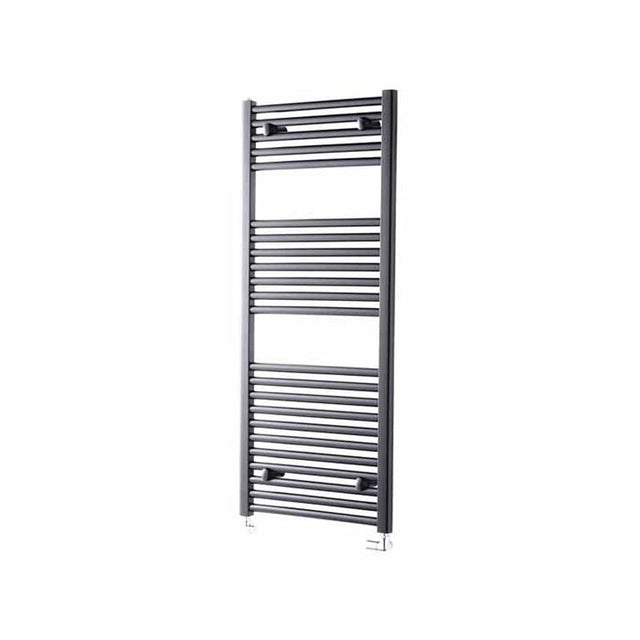 Towelrads Pisa Straight Heated Towel Rail 1200mm High x 400mm Wide - Anthracite - 150004