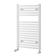 Towelrads Pisa Straight Heated Towel Rail 800mm High  x 500mm Wide - White - 160003