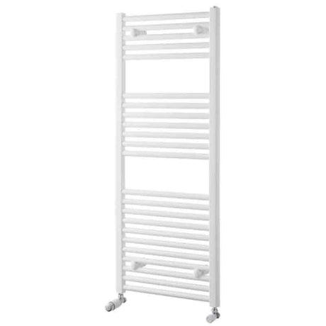 Towelrads Pisa Straight Heated Towel Rail 1200mm High x 450mm Wide - White - 160006