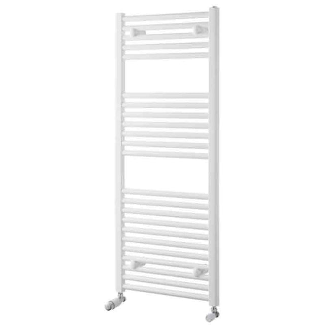 Towelrads Pisa Straight Heated Towel Rail 1200mm High x 450mm Wide - White - 160006