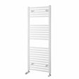 Towelrads Pisa Curved Heated Towel Rail 1200mm High x 400mm Wide - White - 160021
