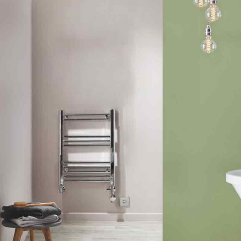 Towelrads Hamilton Curved Heated Towel Rail 700mm High x 500mm Wide - Chrome - 180011