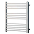 Towelrads Square Tube Straight Heated Towel Rail 800mm High x 600mm Wide - Chrome - 210001