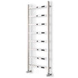 Towelrads Diva Straight Heated Towel Rail 1200mm High x 500mm Wide - Polished Stainless Steel - 230007