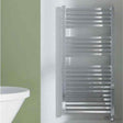 Towelrads Elcot Electric Straight Heated Towel Rail 800mm High x 600mm Wide - Chrome - 300117