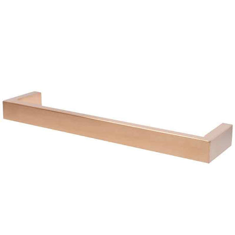 Towelrads Elcot Electric Square Closed Ended Towel Rail 40mm High x 450mm Wide - Brushed Brass - 488103