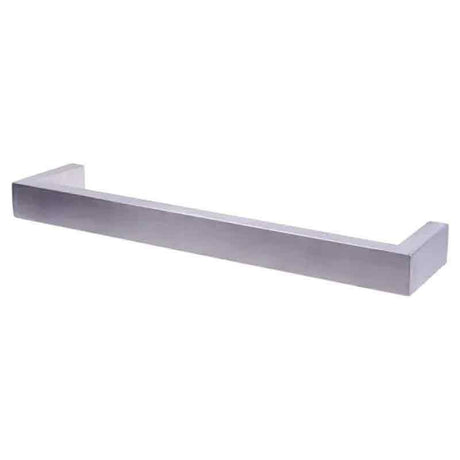 Towelrads Elcot Electric Square Closed Ended Towel Rail 40x630mm - Brushed Stainless Steel - 488107