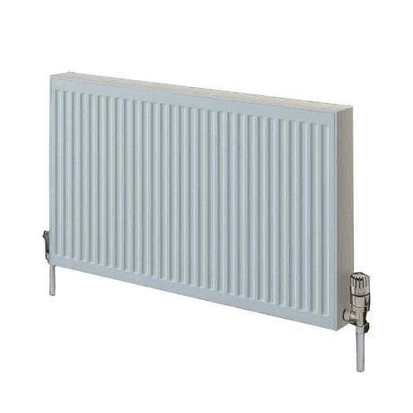 Towelrads Compact Single Convector Hot Water Radiator 500mm High x 1200mm Wide - White - 600012